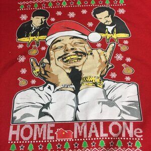 Ugly Christmas Sweatshirt Post Malone Home Malone Sweatshirt Large